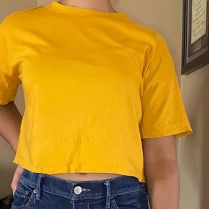 Yellow box tee